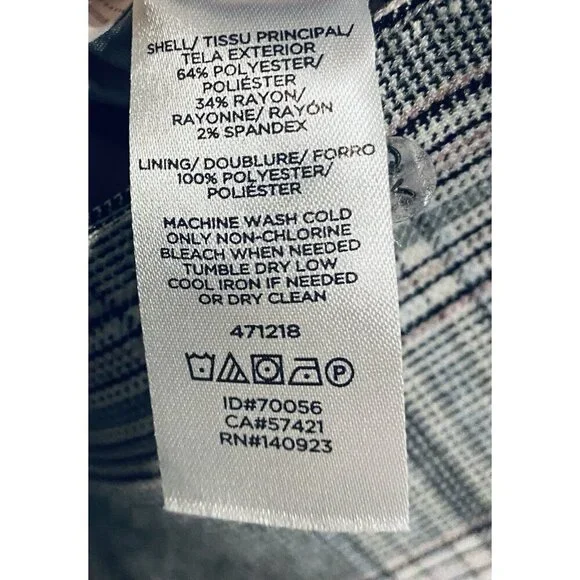 LOFT Skirt Womens 12 Gray Plaid Ruffle Hem Mini Academia Preppy Normcore Boho - Picture 8 of 8